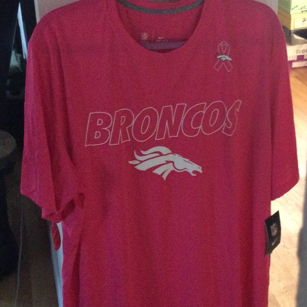 XXL Pink Breast Cancer Bronco Shirt